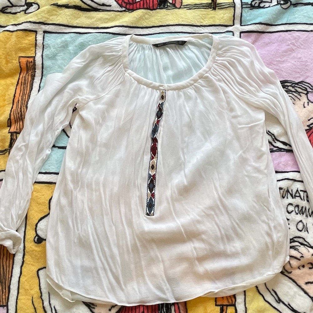 White Boho Blouse